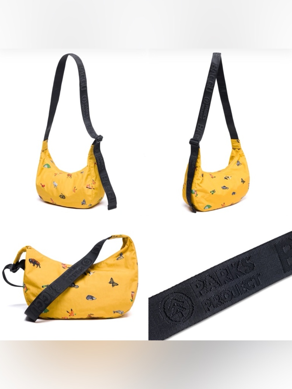 NWT BAGGU Parks Project Naturalist Club Medium Crescent Mustard - Picture 6 of 7